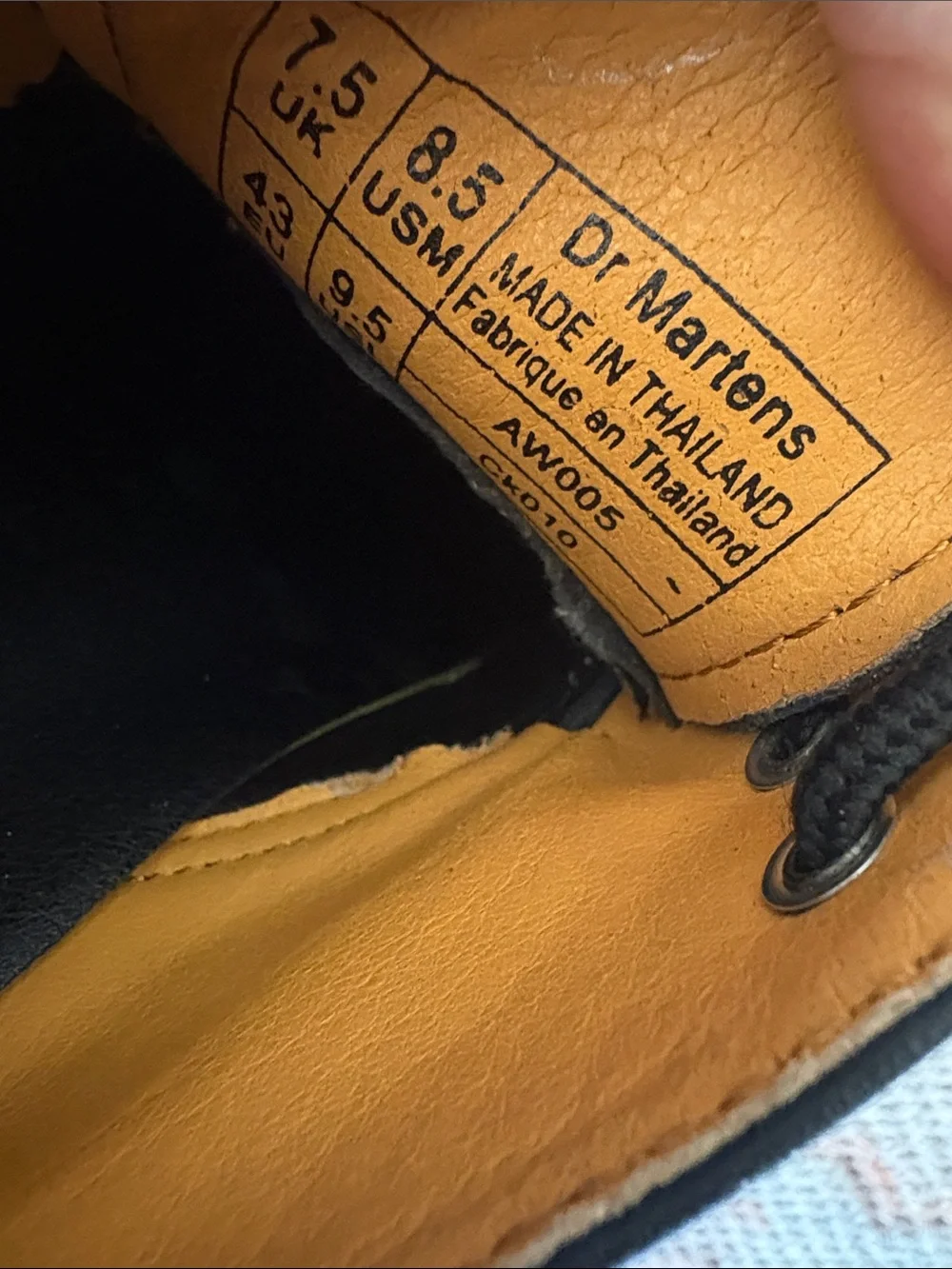 New! Dr. Martens Black 3-Eye Derby with Yellow Welt Stitching
